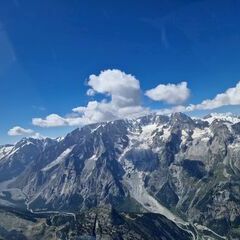 Flugwegposition um 13:23:14: Aufgenommen in der Nähe von 11010 Pré-Saint-Didier, Aostatal, Italien in 3447 Meter